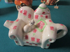 Lot Of 5 Teapot And Creamer Country Cottage Decor 6 Pcs - £63.16 GBP