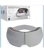 Sharper Image RealTouch Eye Mask Massager Hot &amp; Cold + Bluetooth-Grey NEW!! - $40.94