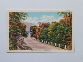 Vintage Postcard 1940 Scenic Drive LA Crosse Wisconsin WI Linen Highway - £4.70 GBP