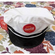 Coca Cola Salesman Delivery Driver Hat Cap Cluster White  Vintage 80s Sn... - £38.95 GBP