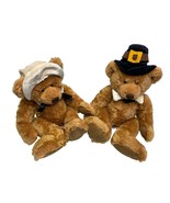 Russ Berrie Pilgrim Set of 2 Bears Plush Teddy Mayflower and Plymouth St... - £21.94 GBP