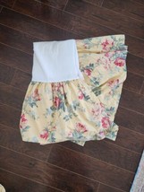 Vintage Ralph Lauren PARSONAGE Yellow Floral Queen Bed Skirt - $84.15