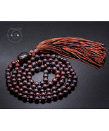 hand knotted 108 mala beads, individually made in USA, 6mm mustang jaspe... - £37.65 GBP