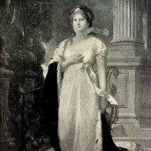 Queen Louise Of Prussia 1902 Half Tone Art Emerson History Print DWV8B - $22.50