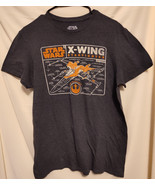 Star Wars X-Wing Starfighter T-Shirt Grey/charcoal Medium - $7.92