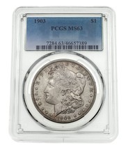 1903 $1 Silver Morgan Dollar Graded by PCGS as MS-63 - £155.36 GBP
