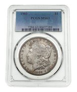 1903 $1 Silver Morgan Dollar Graded by PCGS as MS-63 - £158.64 GBP