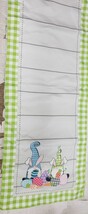 Fabric Printed Table Runner, 13&quot;x34&quot; EASTER GNOMES &amp; EGGS, with green ba... - £15.63 GBP