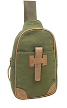 Vagarant Traveler Cotton Canvas Chest Pack Travel Bag CK90.Green - $33.00