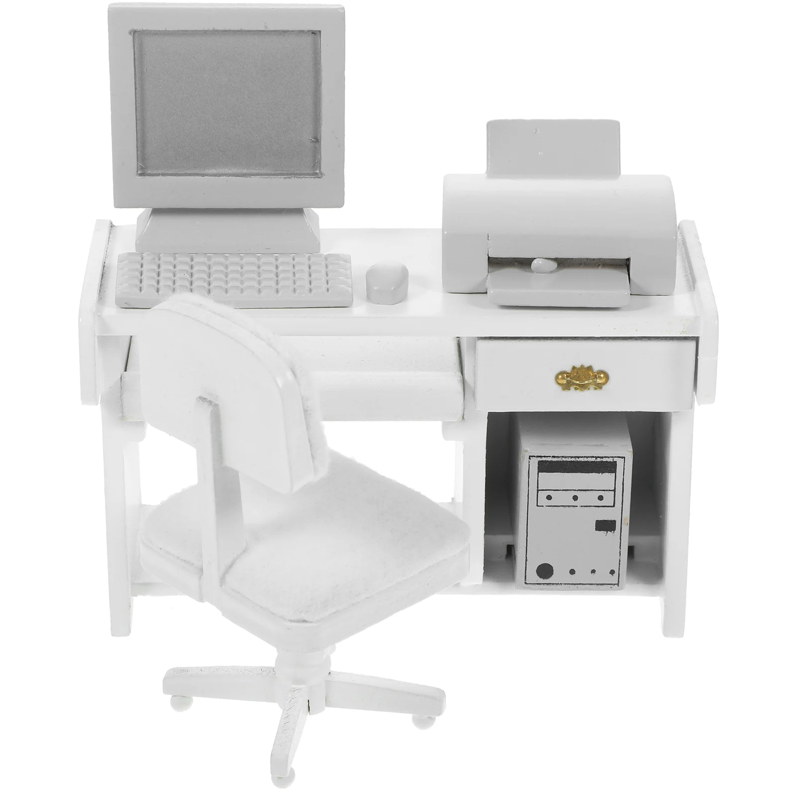 Office Scene Props Furniture Mini Desk Decor House Miniatures Things Model - £17.67 GBP