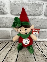 Gund Elf Gigglers 4059077 mini laughing Christmas plush doll red green - $13.12