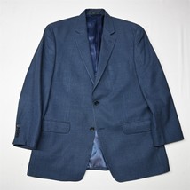 Michael Kors 42R Blue Check Silk Wool Mens Blazer Suit Jacket Sport Coat - £55.62 GBP