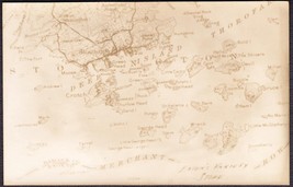Deer Island &amp; Stonington, Maine RPPC - Coastal Map Real Photo Postcard - £9.59 GBP