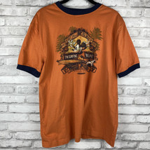 Walt Disney World Resorts Mickey Shirt Orange All Work And No Play Size ... - £15.87 GBP