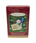 NEW Hallmark Keepsake 2000 Christmas Ornament Millennium Snowma&#39;am NIB - $11.93 CAD