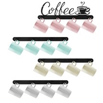 Coffee Mug Holder 4 Pcs Wall Mounted Coffee Cup Holder Storage Metal Mugs Hanger - $26.99