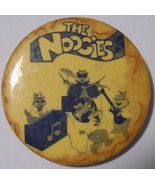 Noogies 2 inch Metal Button Vintage Pin Chipmunck Song Rare In Medium shape - $10.64 CAD
