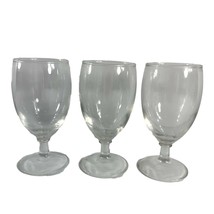 Lot of 3 Stemmed Clear Glass Iced Tea Wine Glasses Goblets 10 oz - £11.67 GBP