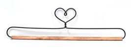 Ackfieldwire Heart 12 Inch Fabric Holder With Dowel - $7.95