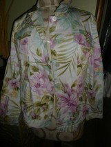 Alfred Dunner Womens Western Cut Jacket Sz8P Floral Tropical orchid design.NWOT - £9.94 GBP