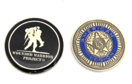 Wounded Warrior Project and American Legion Service Medallion Lot of 2 M... - £11.86 GBP