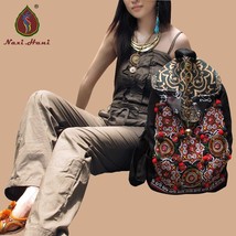 Hot selling  Ethnic handmade embroidery backpack, Fashion Vintage Women  Black c - £112.50 GBP