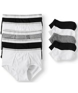 Wonder Nation Boys 5 pack Briefs Underwear Small &amp; 5 Pair No Show Socks NEW - £11.82 GBP