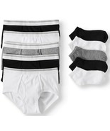 Wonder Nation Boys 5 pack Briefs Underwear Small &amp; 5 Pair No Show Socks NEW - $15.12