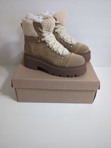 Steve Madden Reyen Platform Boot - Oatmeal Suede (US Women&#39;s 7.5) (REYE01S1) - £54.27 GBP