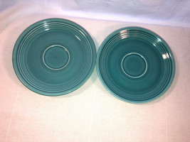3 Fiesta  Saucers  2 Turquoise And 1 Red Mint Lot P - £8.88 GBP