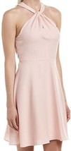 NWT CeCe Gigi- Twist Neck Lace Combo Fit &amp; Flare Rosy Glow Size 14 - $24.74