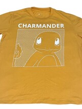 Charmander Pokémon Graphic T-Shirt Yellow/Orange Short Sleeve Adult Tee image 3