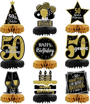 9 Pieces 50Th Birthday Decorations 50Th Birthday Centerpieces for Tables 50Th Bi - £12.09 GBP