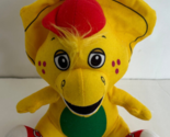 Barney &amp; Friends BJ Yellow Dinosaur Plush Toy Factory Stuffed Animal Red... - £7.62 GBP