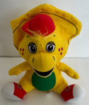 Barney &amp; Friends BJ Yellow Dinosaur Plush Toy Factory Stuffed Animal Red hat - £7.46 GBP