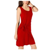 Style &amp; Co Womens S Red Sleeveless Tie Front Pullover Fit Flare Dress NW... - £19.51 GBP