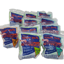 VINTAGE 1992 McDONALDS HAPPY MEAL TOY LOT OF 10 MINI STREEX CARS NEW SEALED - $14.25