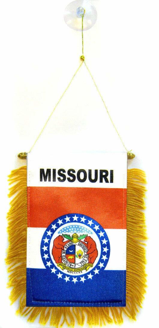 State of Missouri Mini Flag 4&quot;x6&quot; Window Banner w/suction cup - $2.88