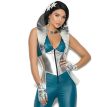 Galaxy Girl Costume Jumpsuit High Collar Stars Space Metallic Futuristic 99081 - £17.98 GBP