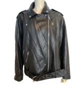 Levi Strauss Black Faux Leather Jacket Size 3X - $56.99