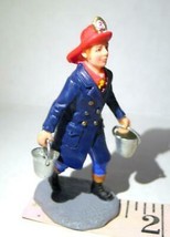Christmas Village Fireman and Buckets Pails of Water  Lemax Figurine 2000 - £17.39 GBP