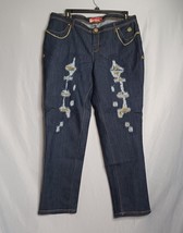 Apple Bottoms Jeans Womens 20 Distressed Look Dark Wash Denim Streetwear... - $35.63