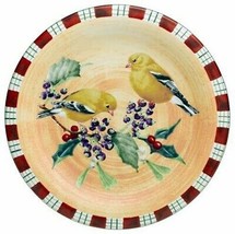 Lenox Winter Greetings Everyday 8.5&quot; Accent Salad Plate Goldfinch New - £14.08 GBP