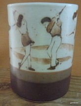 Vintage Golf Mug 3.75&quot; Shades of Browns Men and Women - £11.84 GBP