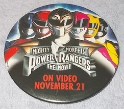 Mighty Morphin power Rangers the Movie Promotional Pin Back 3 inch - $151.10 MXN