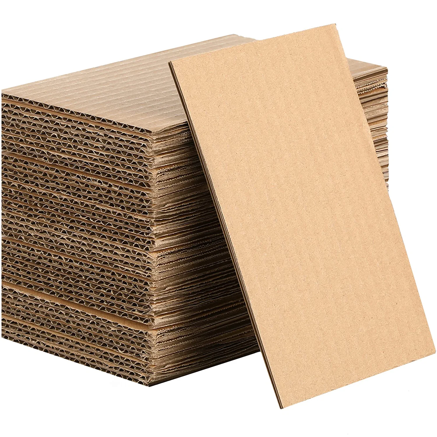 50 Pack Brown Corrugated Cardboard Sheets Flat Cardboard Sheets Cardboard Insert - £23.59 GBP