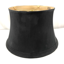 Black Textured Fabric Lamp Shade Bell Illumination Station 11&quot;x15&quot;x9.5&quot; - $26.99
