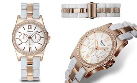 NEW Geneva Platinum 2397 Women&#39;s Ticino Women&#39;s Girls White/Rose Gold Cute Watch - £11.90 GBP