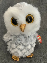 2018 Ty Beanie Boos OWLETTE the Plush White Owl 6&quot; Size MWMTs New Foil V... - £6.25 GBP