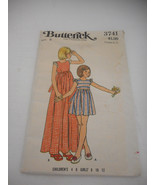  Vintage 1970s Girls Size 6 Butterick 3741 dress sewing pattern - $441.91 MXN